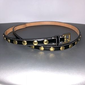 COACH - Black patent leather coach belt